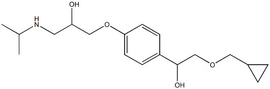 1-{4-[2-(环丙基甲氧基)-1-羟基乙基]苯氧基}-3-(异丙基氨基)-2-丙醇, 87549-35-7, 结构式