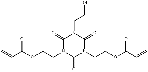Bis(acryloxyethyl) isocyanurate 2-propenoic acid, [dihydro-5-(2-hydroxyethyl)2,4,6-trioxo-1-triazine-1,3(2h,4h)-diyl]di-2,1-ethanediyl ester Struktur