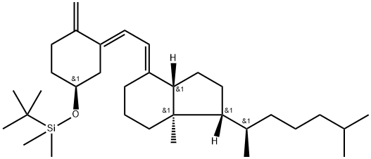 Silane, (1,1-diMethylethyl)diMethyl[[(3β,5E,7E)-9,10-secocholesta-5,7,10(19)-trien-3-yl]oxy]- 化学構造式