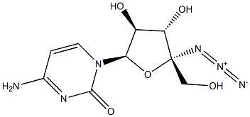 4-氨基-1-(4-C-叠氮基-BETA-D-呋喃阿拉伯糖基)-2(1H)-嘧啶酮, 876708-03-1, 结构式