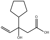 3-Cyclopentyl-3-hydroxypent-4-enoic acid Struktur