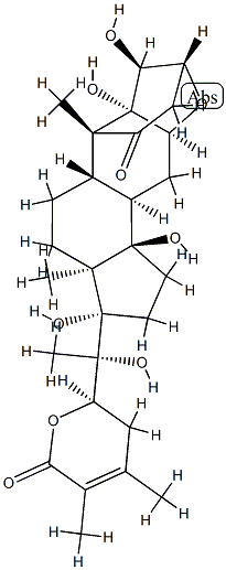 (17S,22R)-3α,6α-エポキシ-4β,5,14,17,20,22-ヘキサヒドロキシ-1-オキソ-5β-エルゴスタ-24-エン-26-酸26,22-ラクトン 化学構造式