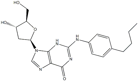 N(2)-(4-n-butylphenyl) 2'-deoxyguanosine Structure