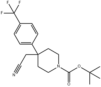tert-butyl 4-(cyanoMethyl)-4-(4-Methylphenyl)piperidine-1-carbox Struktur