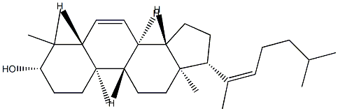 4,4-Dimethyl-5α-cholesta-6,20(22)-dien-3β-ol Struktur