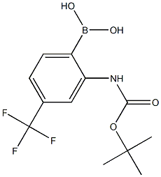 2-(tert-butoxycarbonylamino)-4-(trifluoromethyl)phenylboronic acid Structure