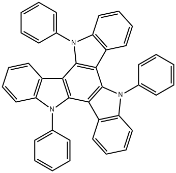 5,10,15-三苯基-10,15-二氢-5H-二吲哚[3,2-A:3',2'-C]咔唑,879713-04-9,结构式