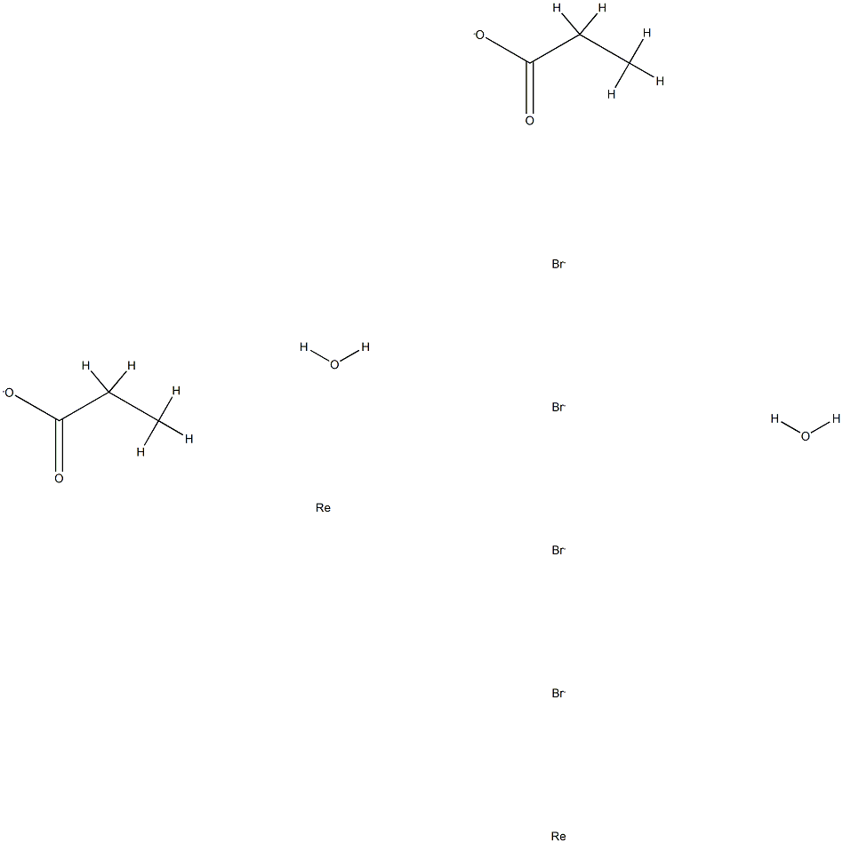 bis(mu-propionato)diaquatetrabromodirhenium (III) Struktur