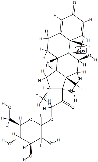 dexamethasone 21-glucoside 结构式