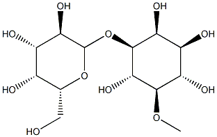 D-chiro-Inositol, 2-O-.beta.-D-galactopyranosyl-4-O-methyl- Struktur