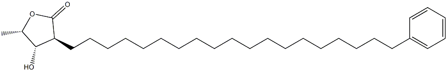 [3S,(-)]-4,5-Dihydro-4α-hydroxy-5α-methyl-3β-(19-phenylnonadecyl)furan-2(3H)-one Struktur