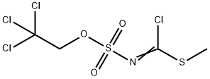 S-甲基 N-(2,2,2-三氯乙氧磺酰基)碳氯亚胺硫代酸酯 结构式