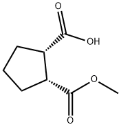 1S,2R)-cis-2-Methoxycarbonyl-cyclopentane-1-carboxylic acid Structure