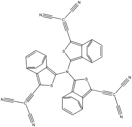三[4-(5-二氰基亚甲基甲基-2-噻吩基)苯基]胺, 883236-54-2, 结构式