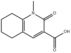 1-メチル-2-オキソ-1,2,5,6,7,8-ヘキサヒドロ-3-キノリンカルボン酸 化学構造式