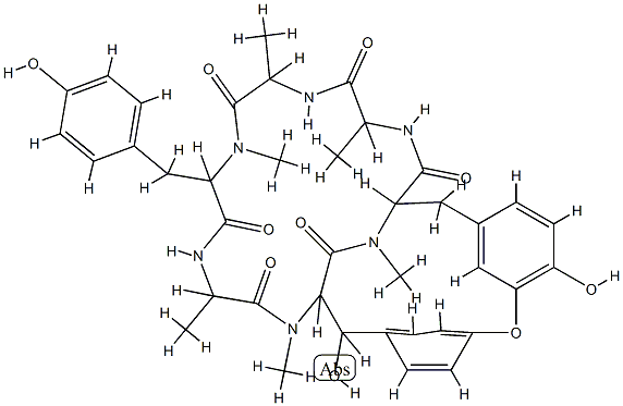 O-desmethylbouvardin 结构式