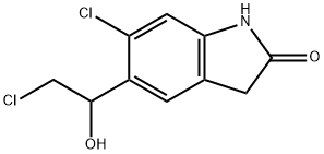 Ziprasidone IMpurity (6-Chloro-5-(2-Chloro-1-Hydroxy-Ethyl)-1,3-Dihydro-Indol-2-One) Structure