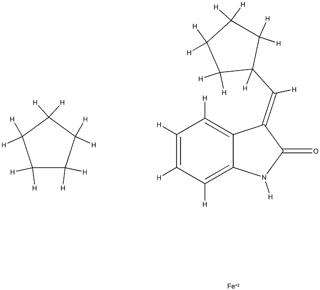 (E)-3-Ferrocenylmethylidene-1,3-dihydro-2H-indol-2-one, 884338-18-5, 结构式