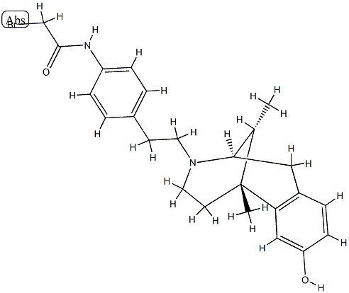 2-(2-(4-bromoacetamidophenyl)ethyl)-5,9 alpha-dimethyl-2'-hydroxy-6,7-benzomorphan Struktur