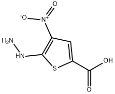 2-Thiophenecarboxylicacid,5-hydrazino-4-nitro-(7CI) 结构式