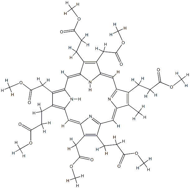 HEPTACARBOXYLPORPHYRIN I HEPTAMETHYL ESTER Structure
