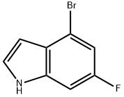 4-溴-6-氟-1H-吲哚 结构式