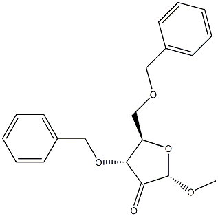 4-(苄氧基)-5-((苄氧基)甲基)-2-甲氧基二氢呋喃-3(2H)-酮, 885592-69-8, 结构式