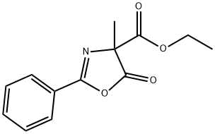4-Oxazolecarboxylic  acid,  4,5-dihydro-4-methyl-5-oxo-2-phenyl-,  ethyl  ester Struktur