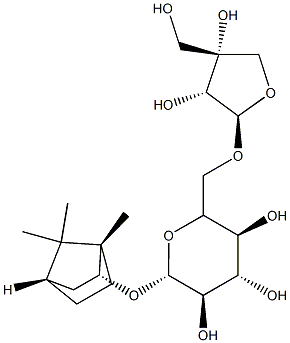 1-borneol-beta-apisyl-beta-glucopyranoside Structure