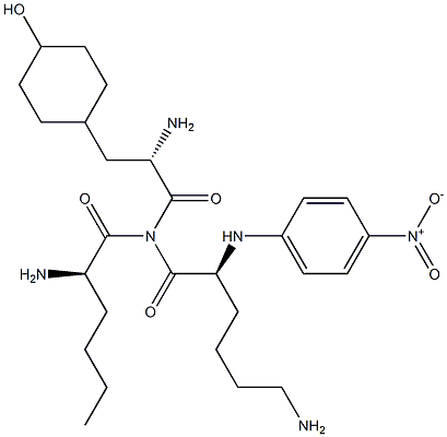 H-norleucyl-hexahydrotyrosyl-lysine-4-nitroanilide Struktur