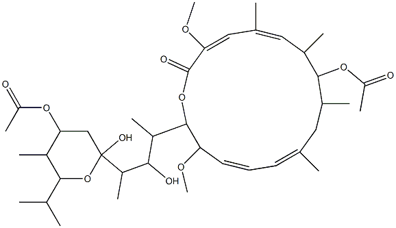 21-O-アセチル-21-O-デ(3-カルボキシ-1-オキソ-2-プロペニル)-2-デメチル-2-メトキシ-24-メチルヒグロリジン7-アセタート 化学構造式