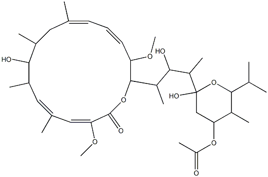 21-O-Acetyl-21-O-de(3-carboxy-1-oxo-2-propenyl)-2-demethyl-2-methoxy-24-methylhygrolidin Structure
