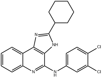 N-(3,4-二氯苯基)-2-环己基-1H-咪唑并[4,5-C]喹啉-4-胺,890087-21-5,结构式
