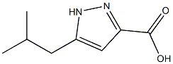 3-isobutyl-1H-pyrazole-5-carboxylic acid(SALTDATA: 0.25H2O) 化学構造式