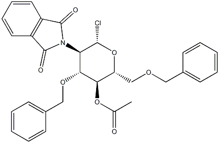 4-O-acetyl-3,6-di-O-benzyl-2-deoxy-2-phthalimido-alpha,beta-glucopyranosyl chloride Structure