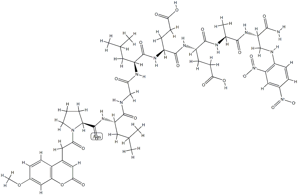 Mca-Pro-Leu-Gly-Leu-Glu-Glu-Ala-Dap(Dnp)-NH2 Structure