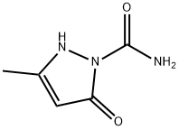 1H-Pyrazole-1-carboxamide,2,5-dihydro-3-methyl-5-oxo-(9CI) Struktur
