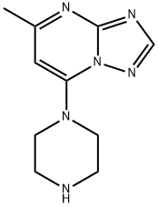 5-メチル-7-(1-ピペラジニル)[1,2,4]トリアゾロ[1,5-A]ピリミジン 化学構造式