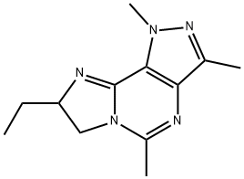 1H-Imidazo(1,2-c)pyrazolo(3,4-e)pyrimidine, 8-ethyl-7,8-dihydro-1,3,5- trimethyl-|1H-Imidazo(1,2-c)pyrazolo(3,4-e)pyrimidine, 8-ethyl-7,8-dihydro-1,3,5- trimethyl-