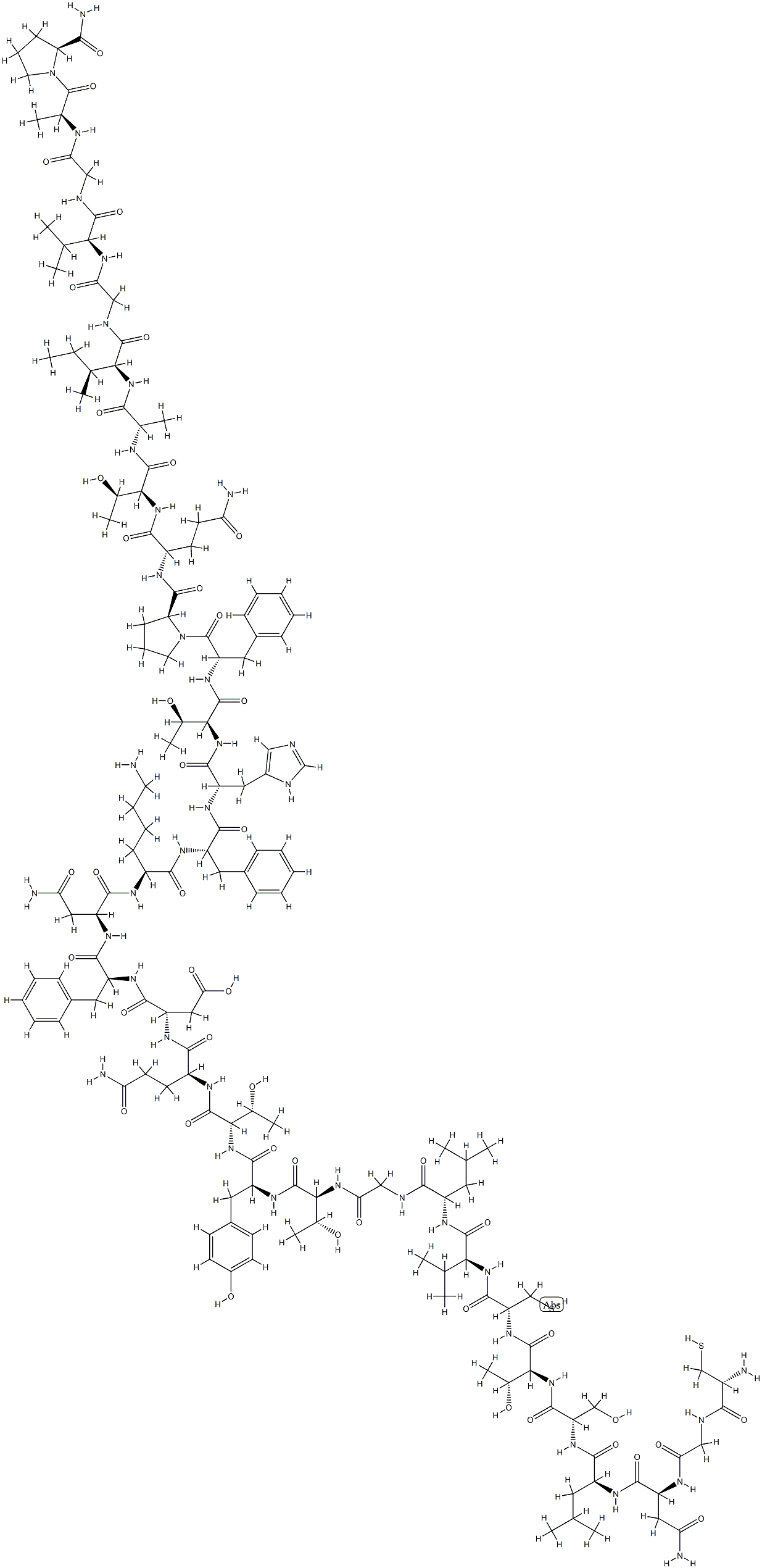 calcitonin, human, Val(8)- Struktur