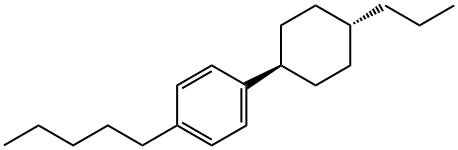 Benzene, 1-pentyl-4-(4-propylcyclohexyl)-, trans- Struktur