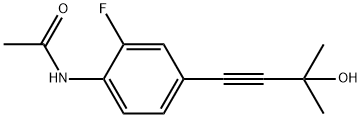 N-ACETYL 2-FLUORO-4-(3-HYDROXY-3-METHYLBUT-1-YNYL)ANILINE 结构式