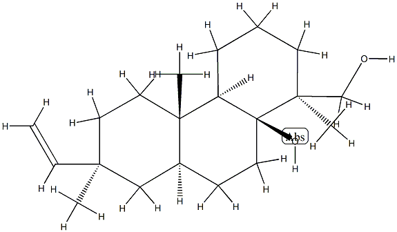 (1S,4aβ,8aβ)-7α-Ethenyltetradecahydro-10aα-hydroxy-1,4bα,7-trimethyl-1α-phenanthrenemethanol Struktur