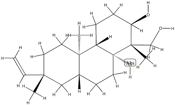 (1S,4aα,8aα)-7β-Ethenyltetradecahydro-1β-(hydroxymethyl)-1,4bβ,7-trimethyl-2α,10aβ-phenanthrenediol Struktur