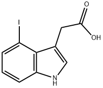 1H-Indole-3-aceticacid,4-iodo-(9CI) Structure