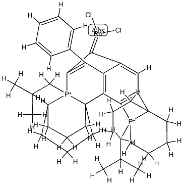 DICHLORO-(3-PHENYL-1H-INDEN-1-YLIDENE)BIS(ISOBUTYLPHOBANE)RUTHENIUM(II) Structure