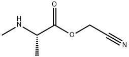 Alanine, N-methyl-, ester with glycolonitrile (7CI) Struktur