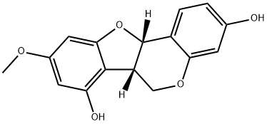 [6aS,(+)]-6aβ,11aβ-Dihydro-9-methoxy-6H-benzofuro[3,2-c][1]benzopyran-3,7-diol Struktur