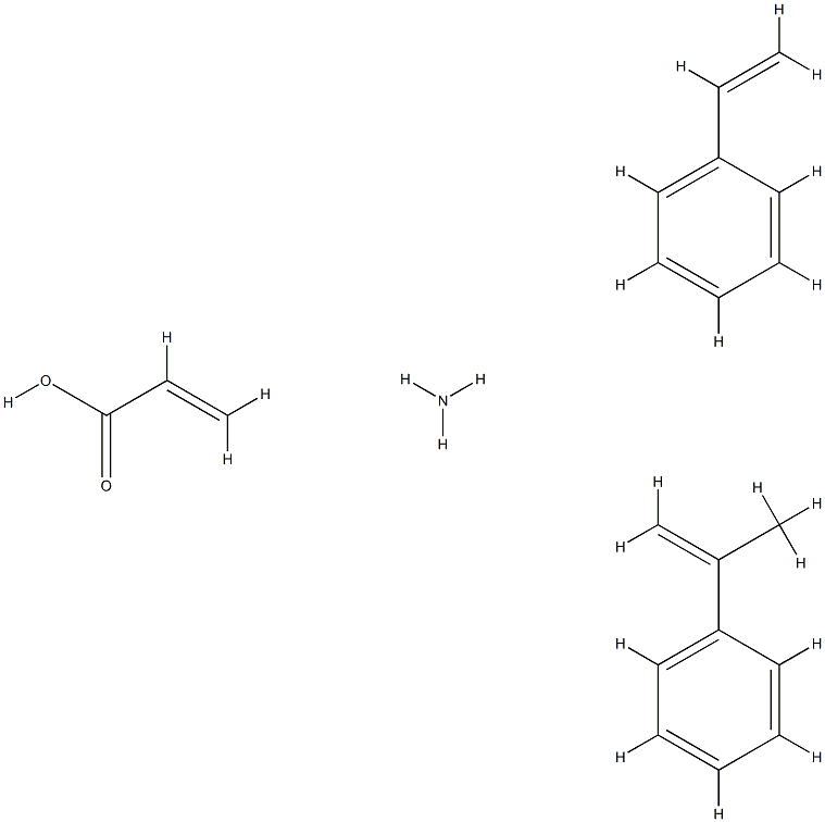 2-Propenoic acid, polymer with ethenylbenzene and (1-methylethenyl)benzene, ammonium salt 化学構造式