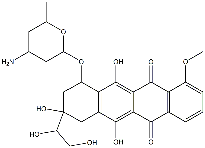 4'-deoxydoxorubicinol 化学構造式